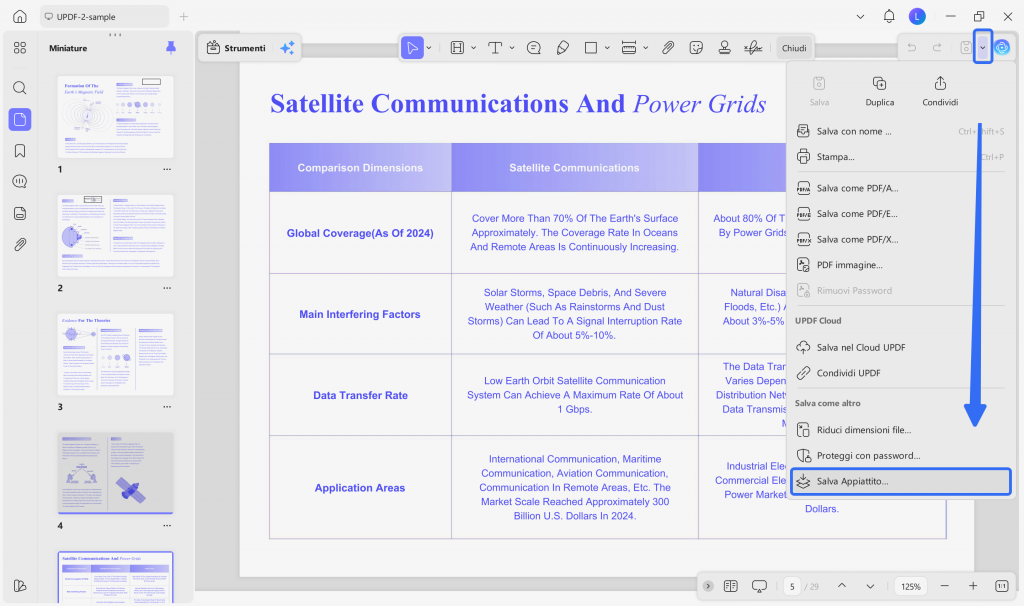 save as flatten pdf option