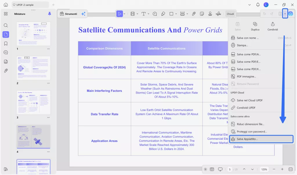 save as flatten pdf option