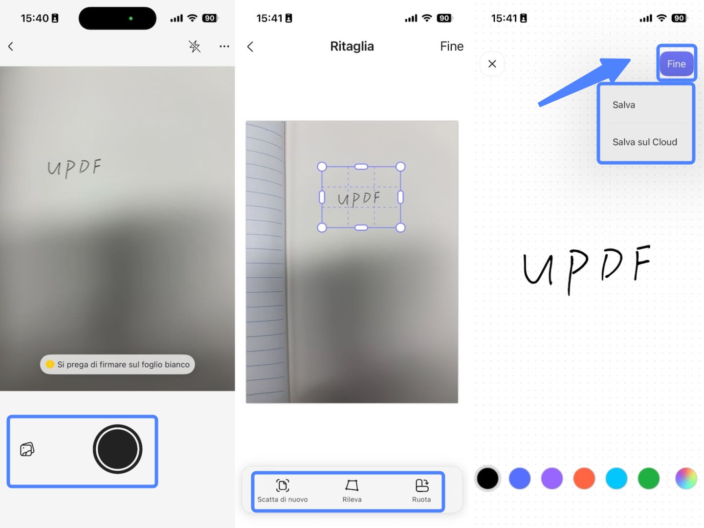 scan and import signature
