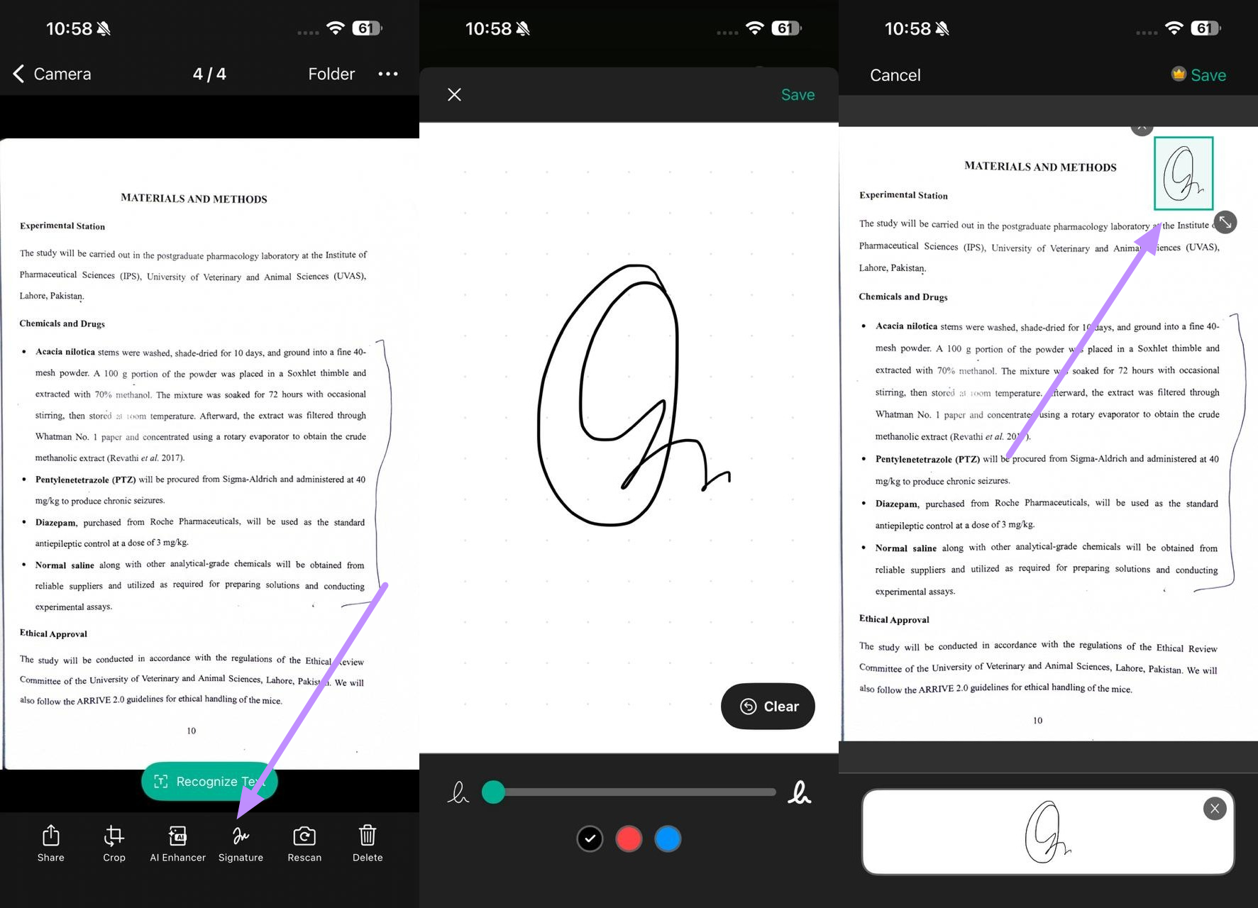 add signatures to pdf pages