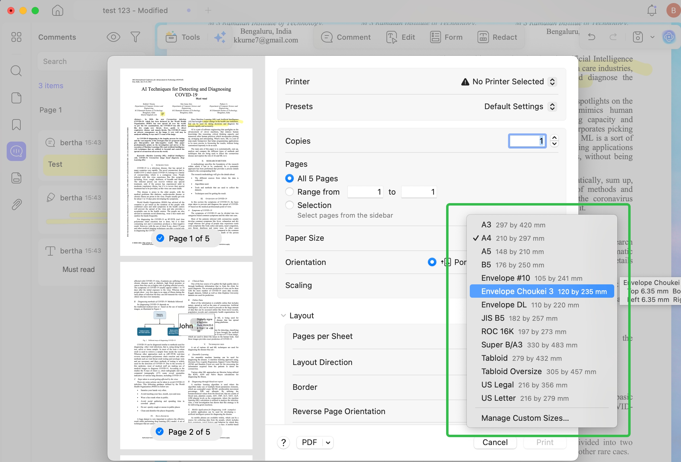 تتجنب قص المحتوى عند طباعة PDF