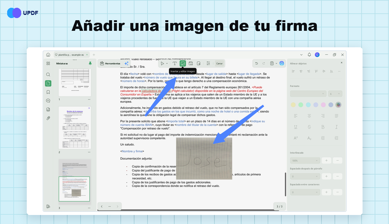 Añadir una imagen de tu firma
