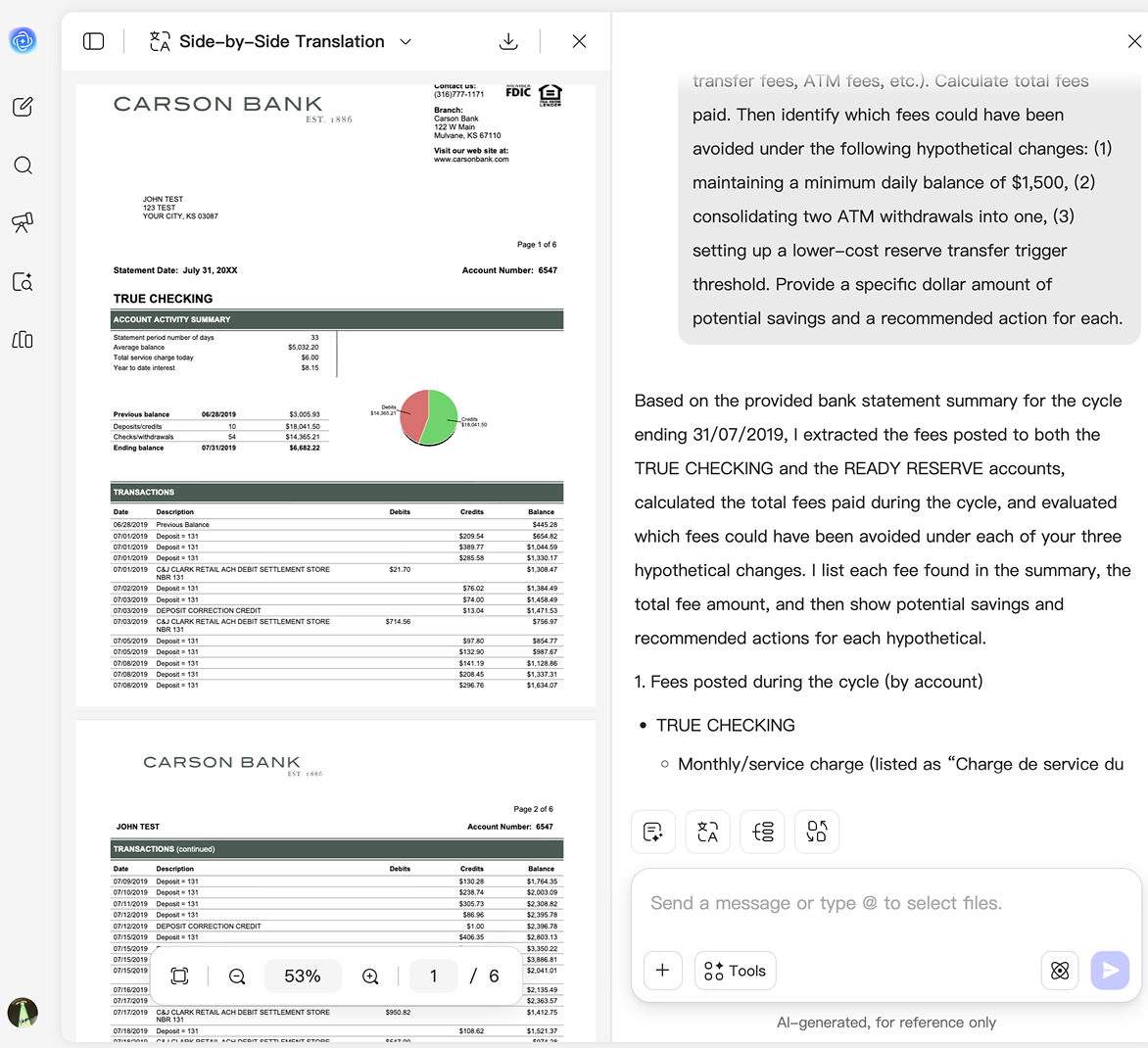 bank statement analyzer
