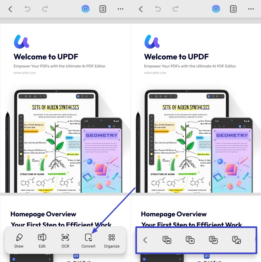 updf android access pdf converter