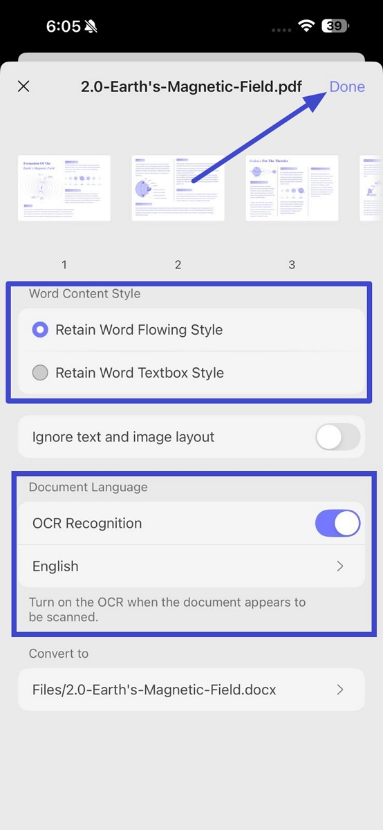 convert pdf other formats updf ios