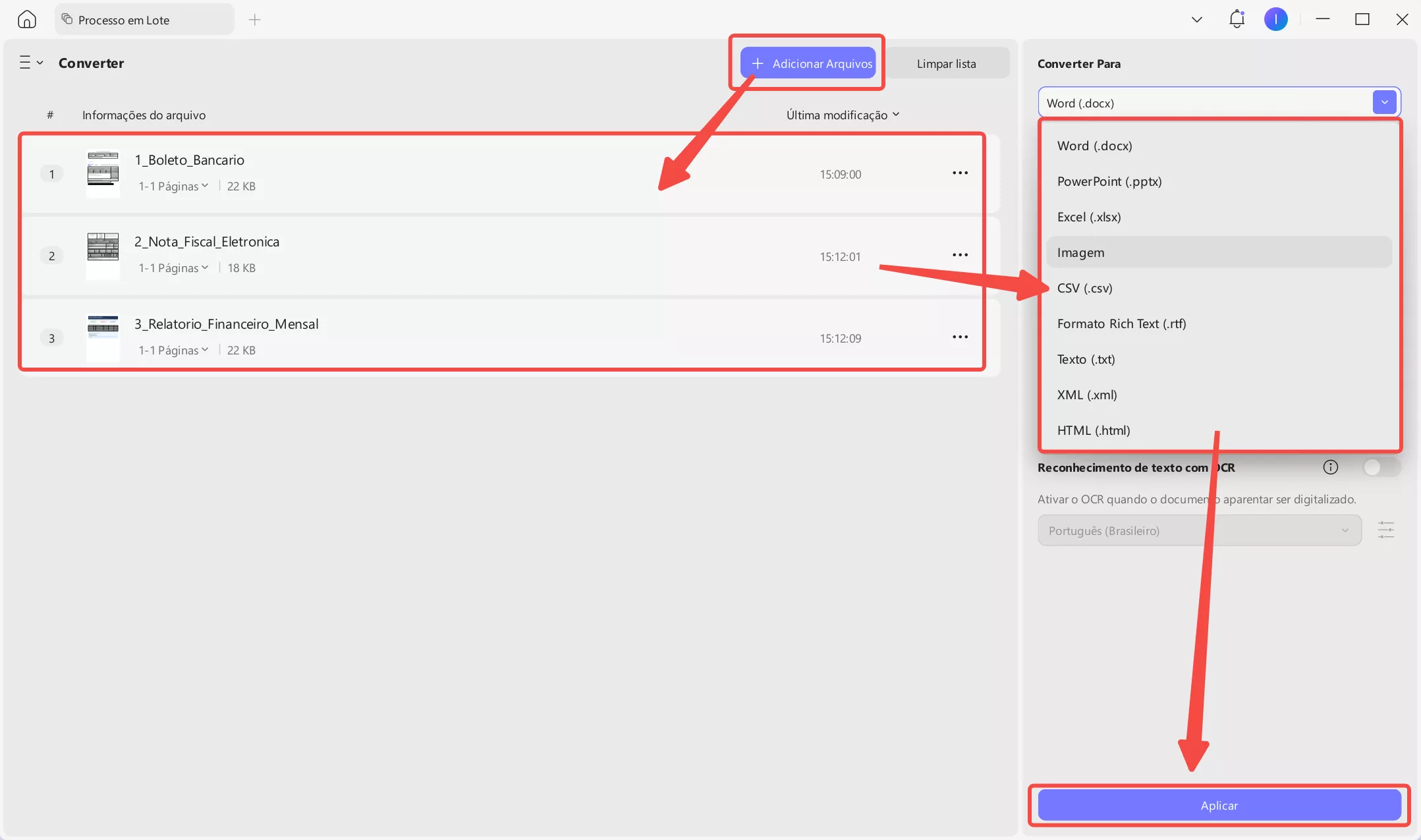 converter pdf em lote com o UPDF