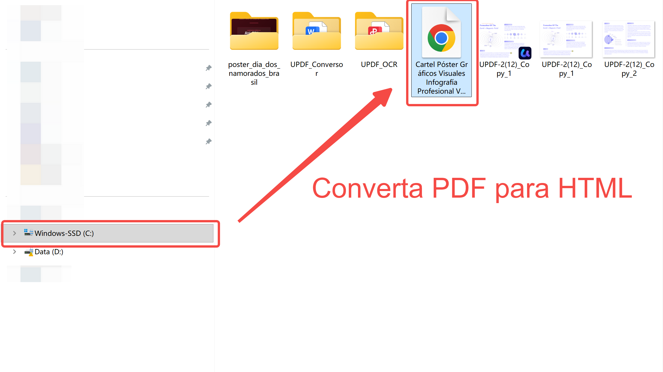 converter pdff para html no updf