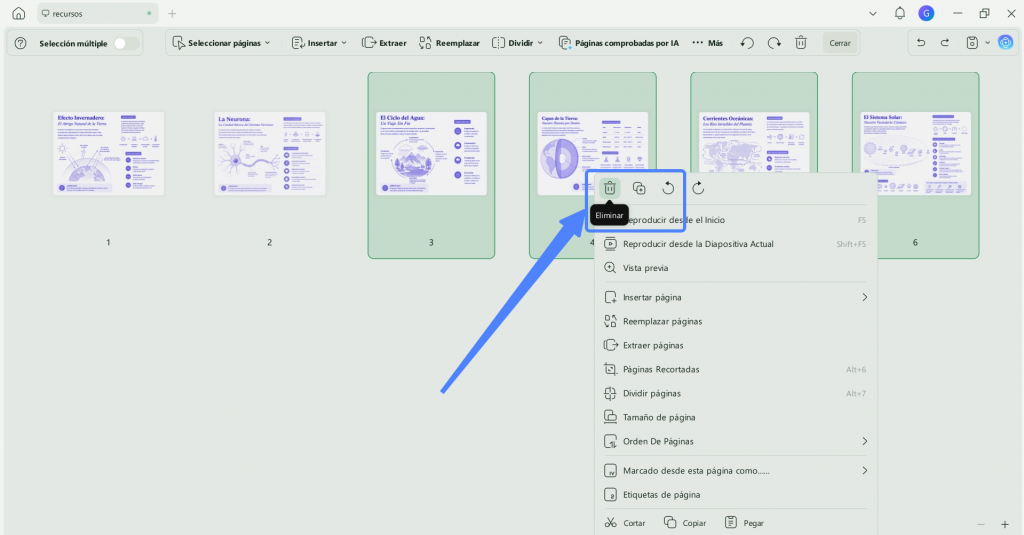 eliminar varias páginas en pdf a la vez