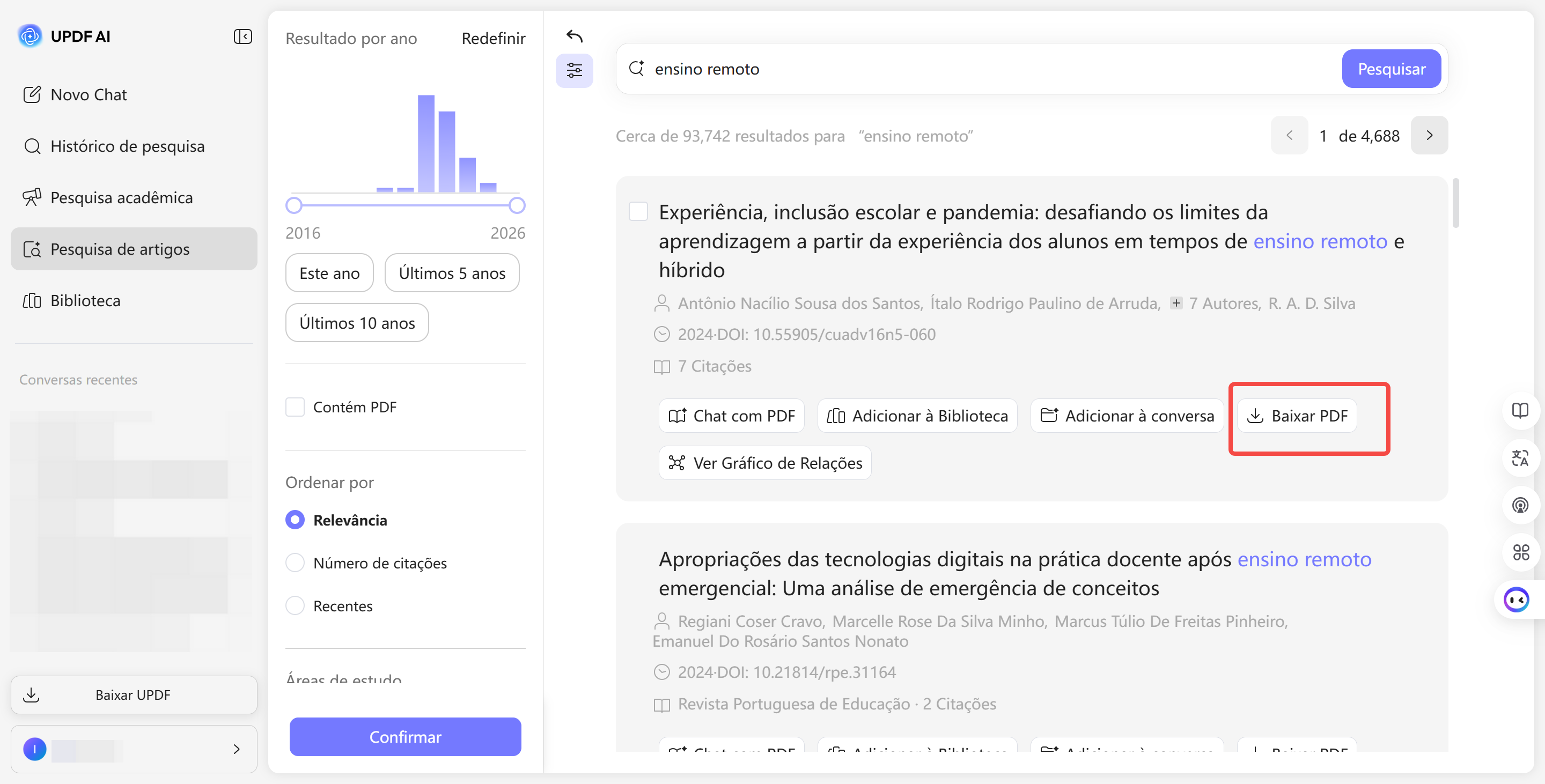 baixar pdf a partir de updf ai