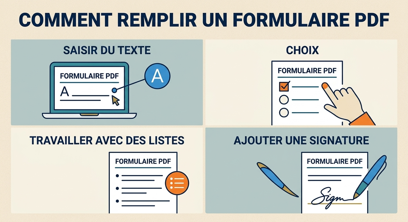 méthodes pour remplir les champs d’un formulaire pdf