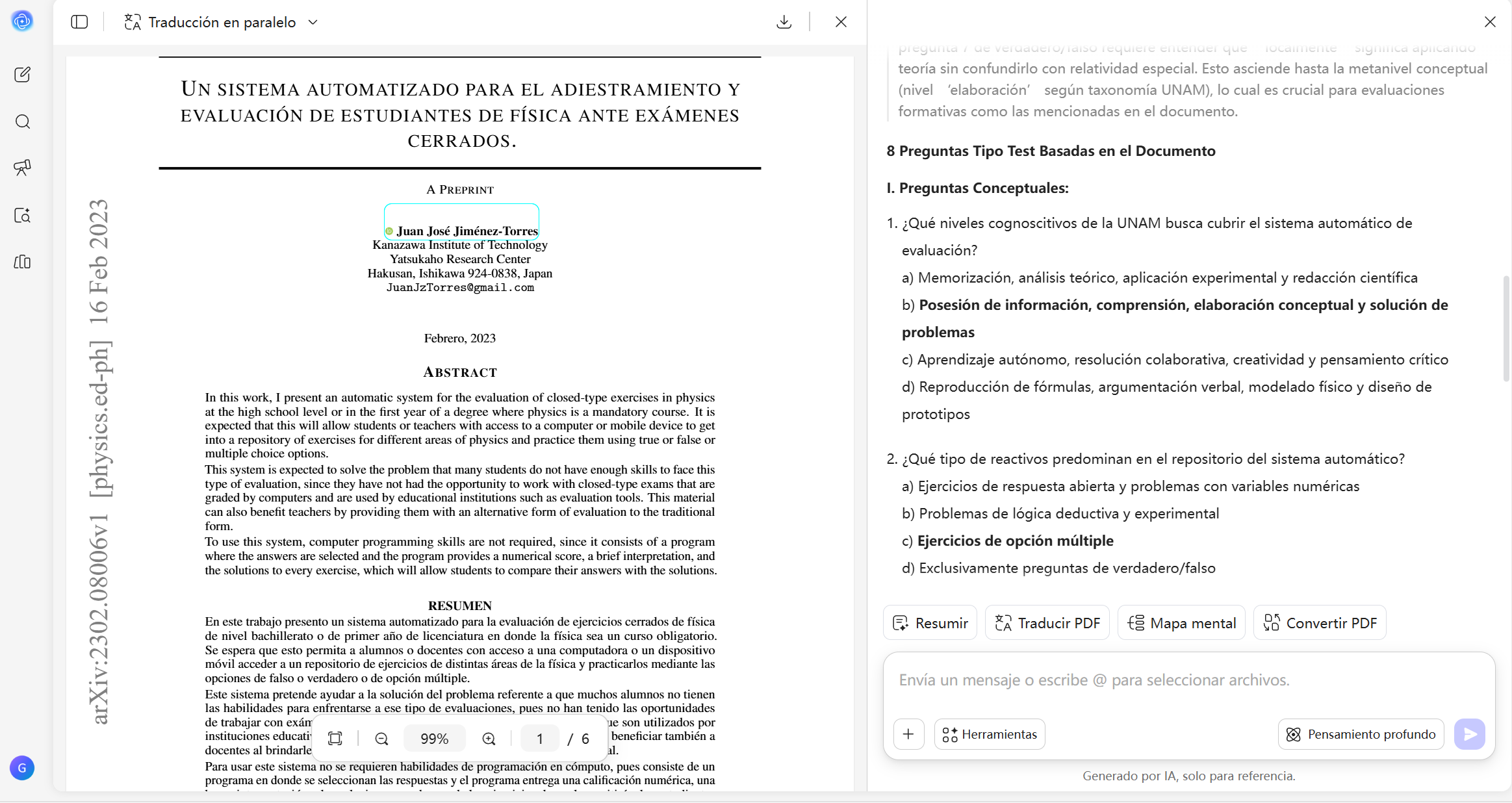 generador de exámenes con ia