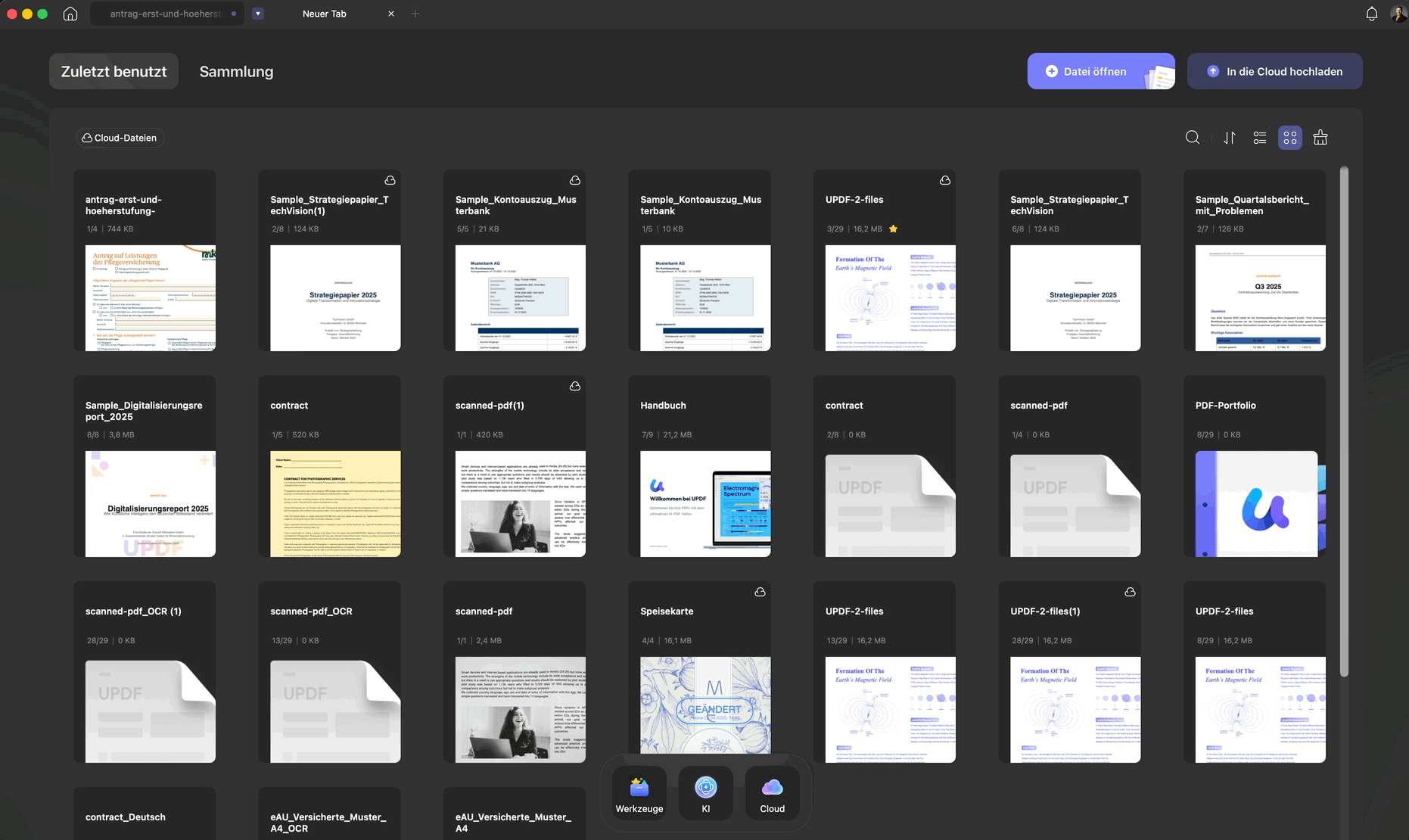 Formular und Anlagen zu einem PDF zusammenführen