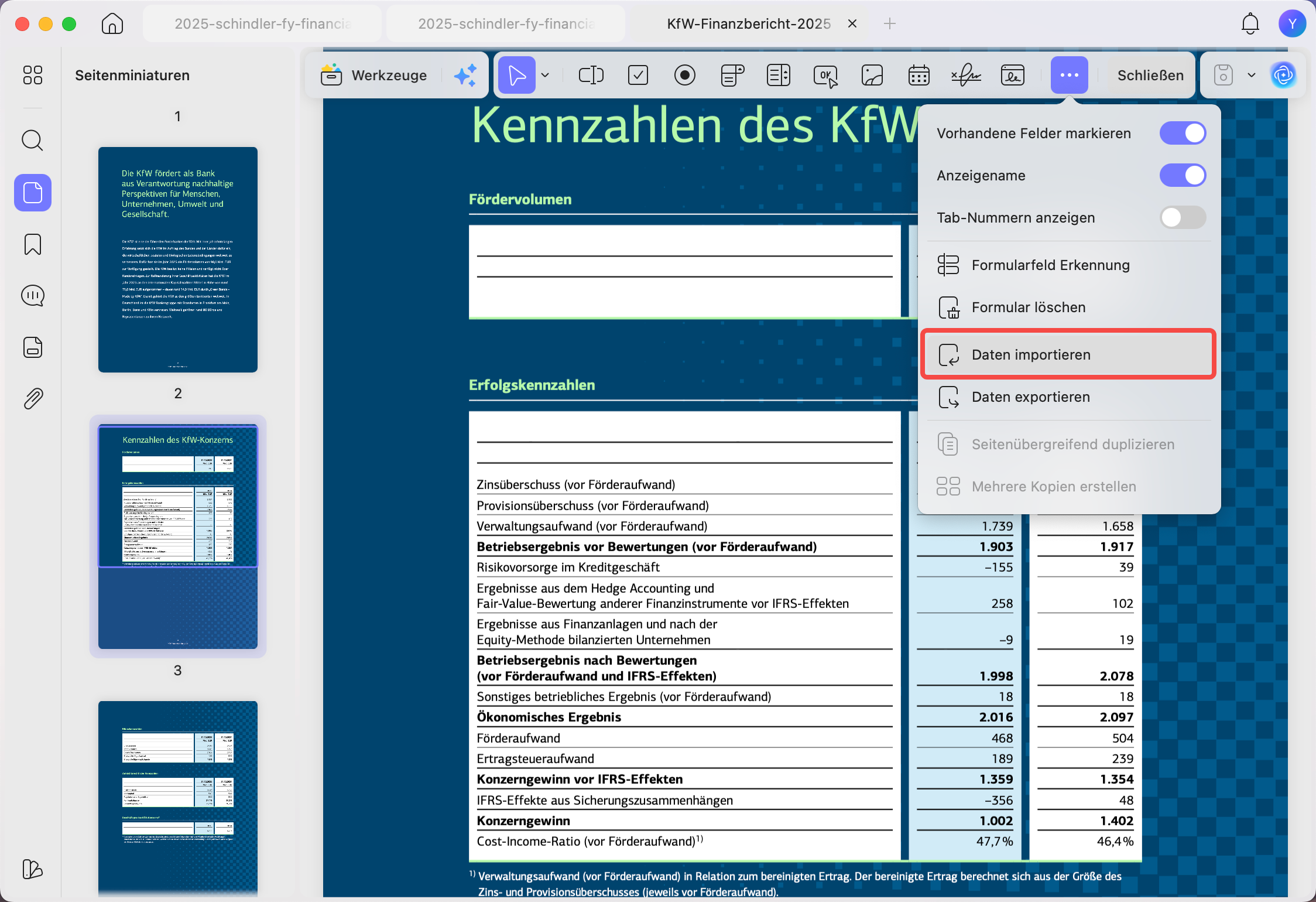PDF-Daten als FDF importieren