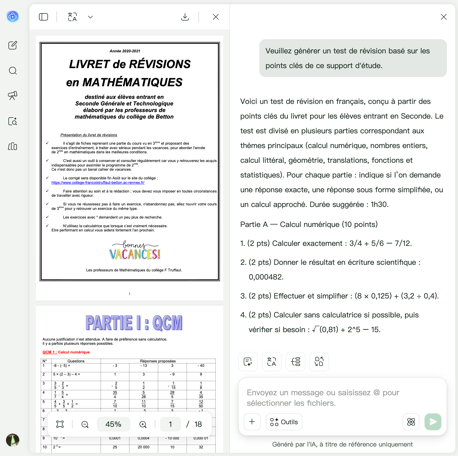 générateur de test IA