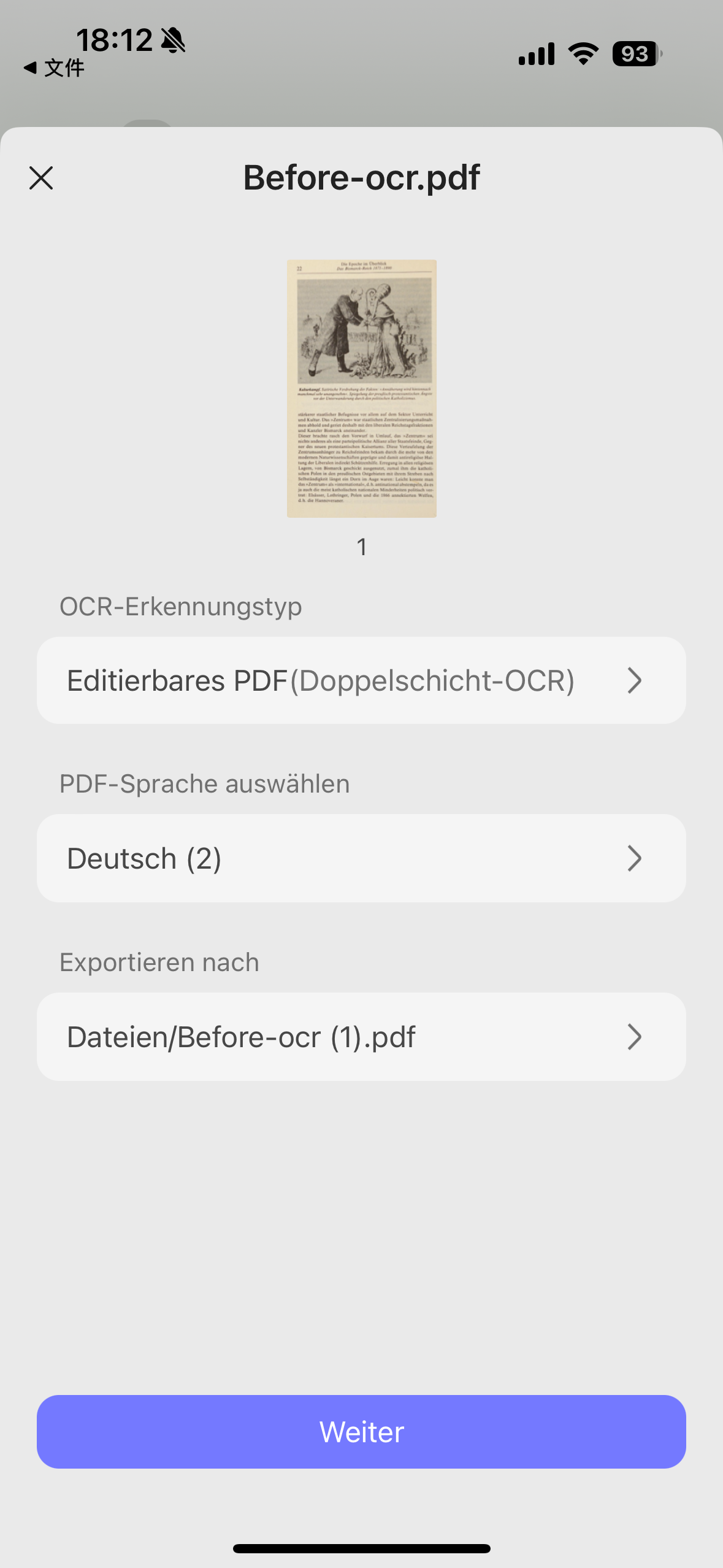 Text aus PDF auf iPhone extrahieren