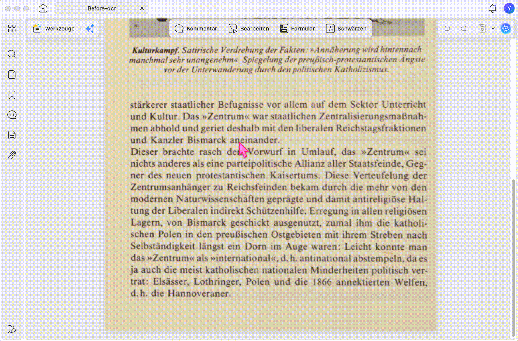 PDF in Word exportieren und dabei OCR durchführen