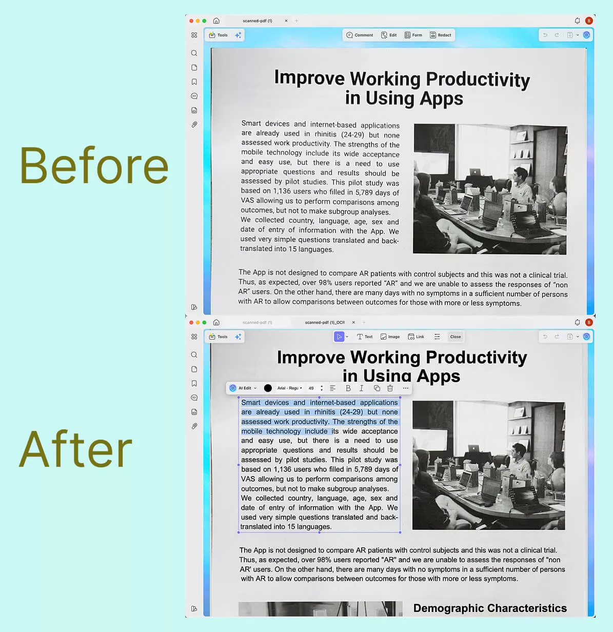 ocr pdf with updf