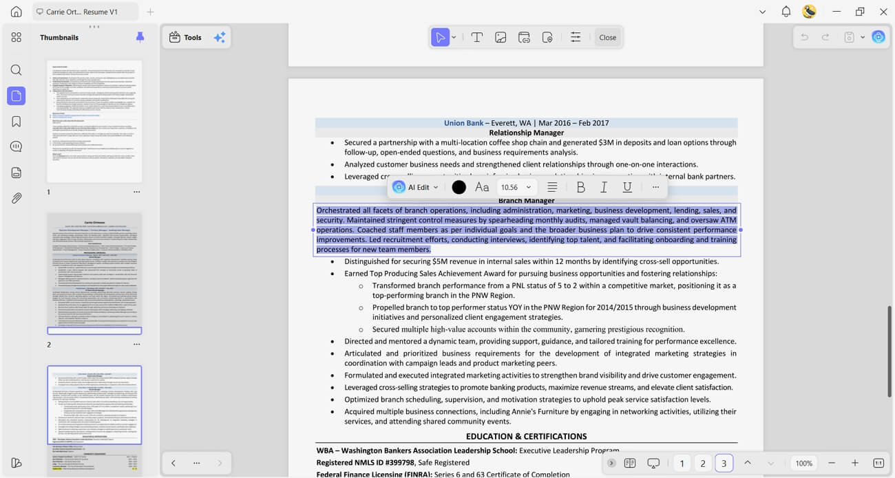 edit pdf resume documents updf