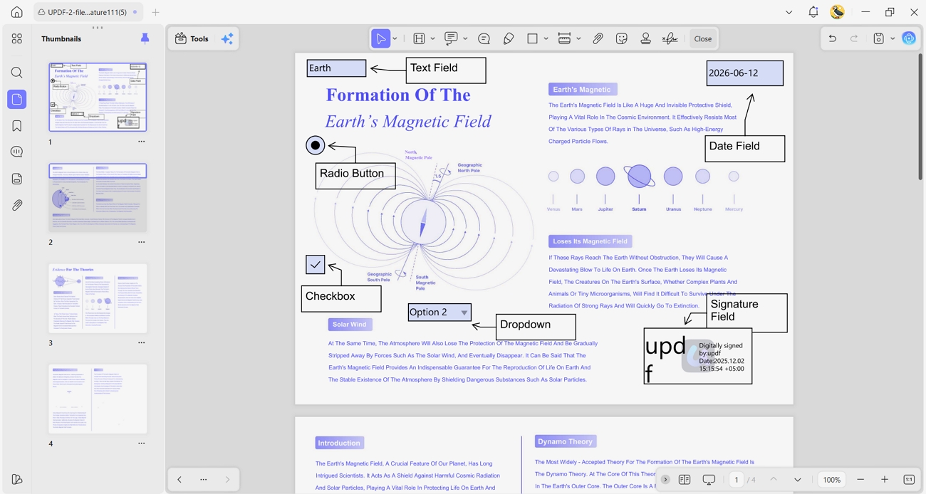 pdf form fields editing management updf