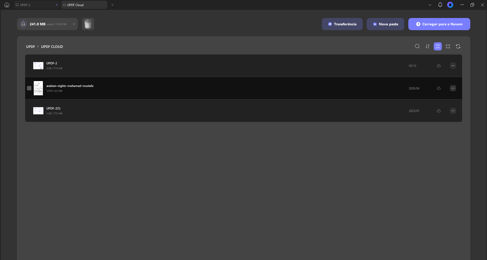 Sincronização na Nuvem entre Dispositivos