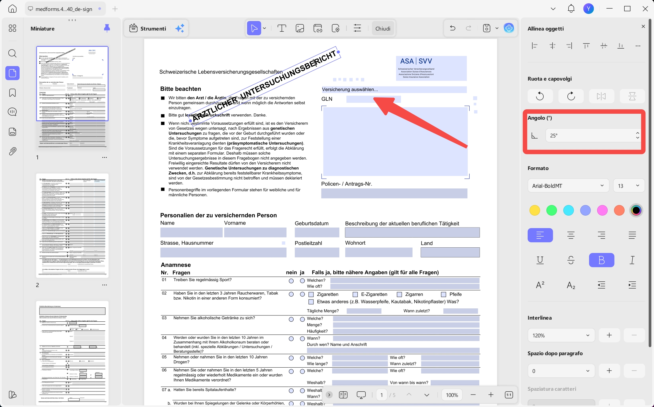 customize the rotation of images and text