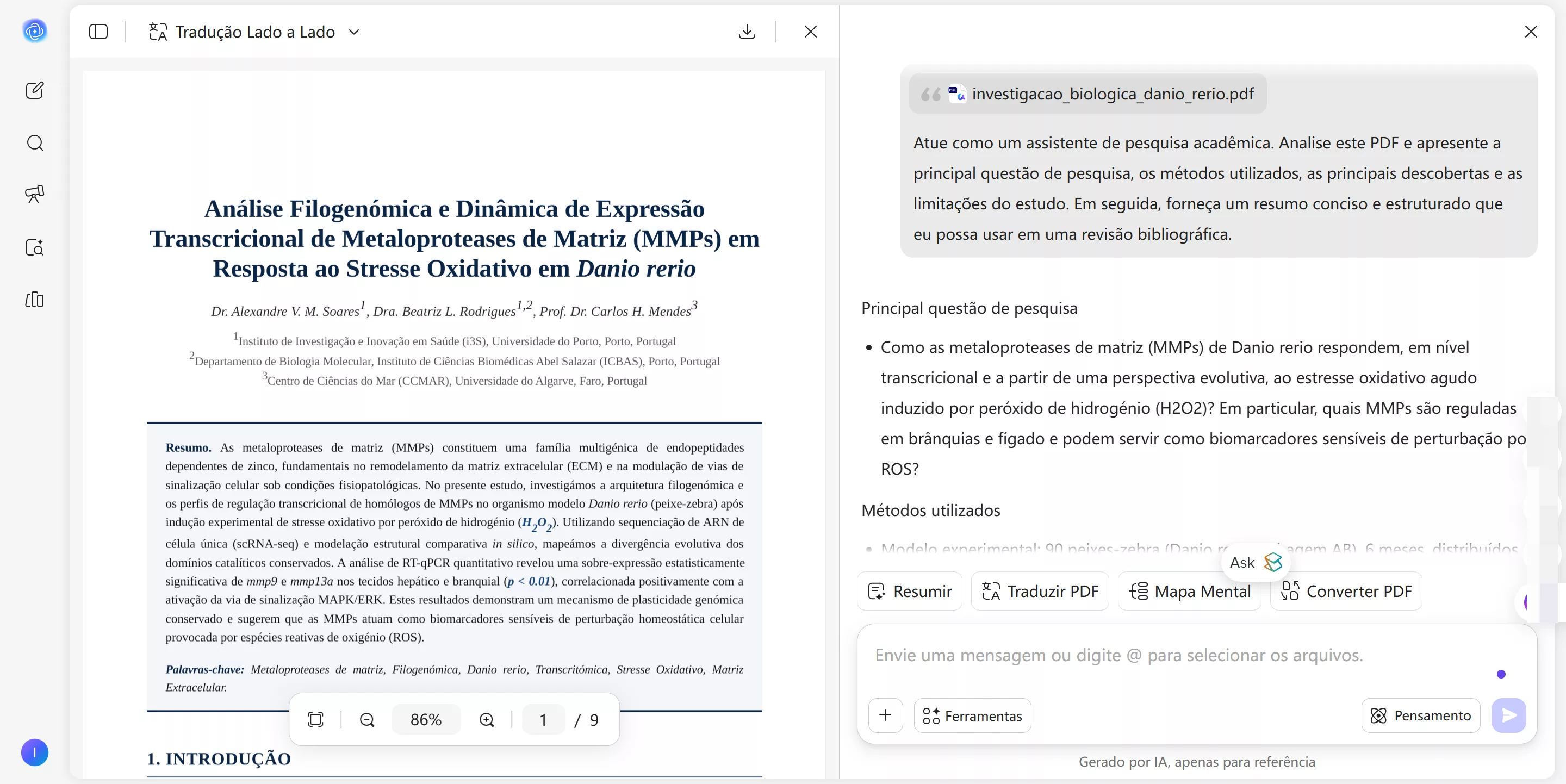 Compreender profundamente o conteúdo dos artigos acadêmicos com UPDF AI