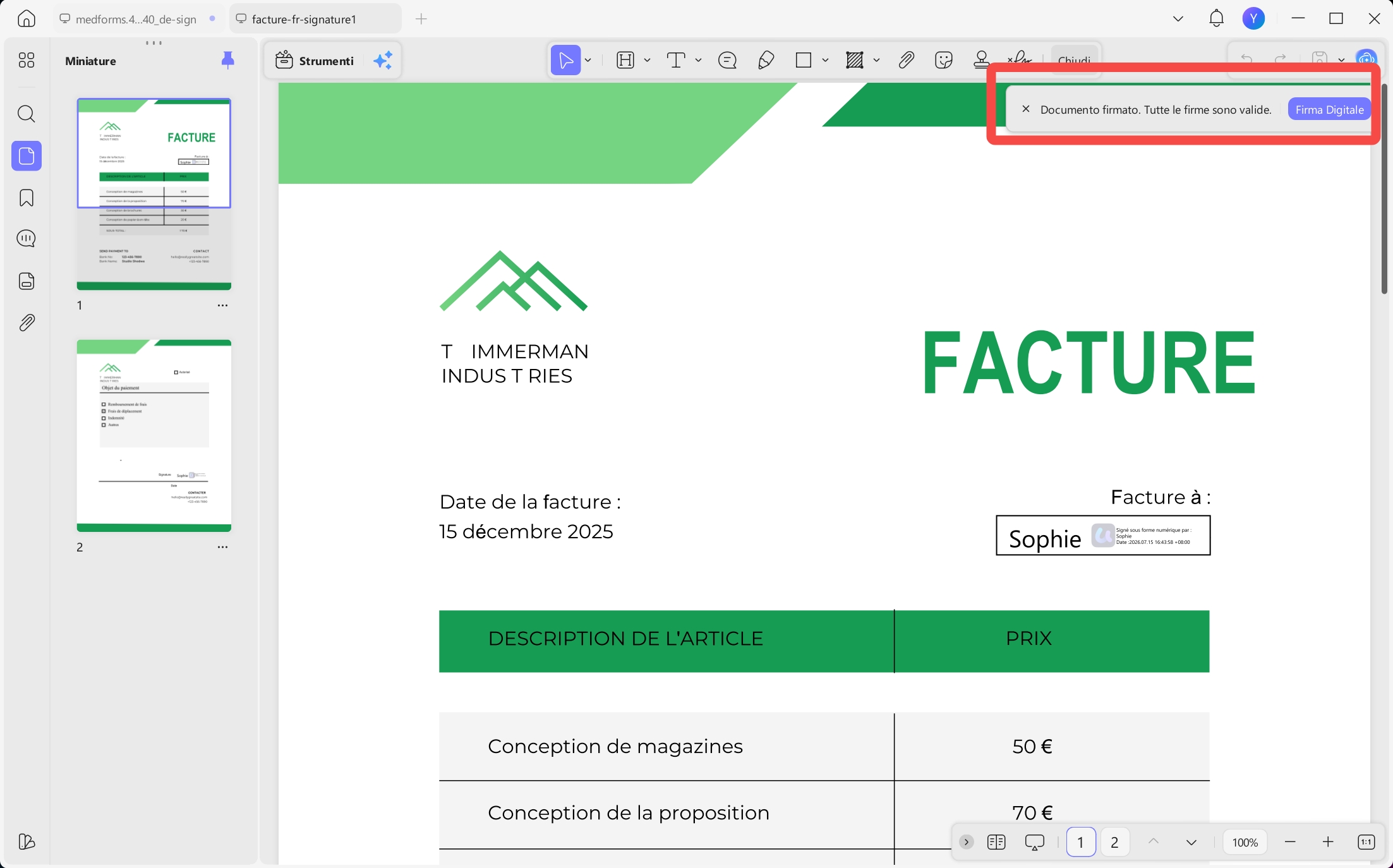 control digital signature detection