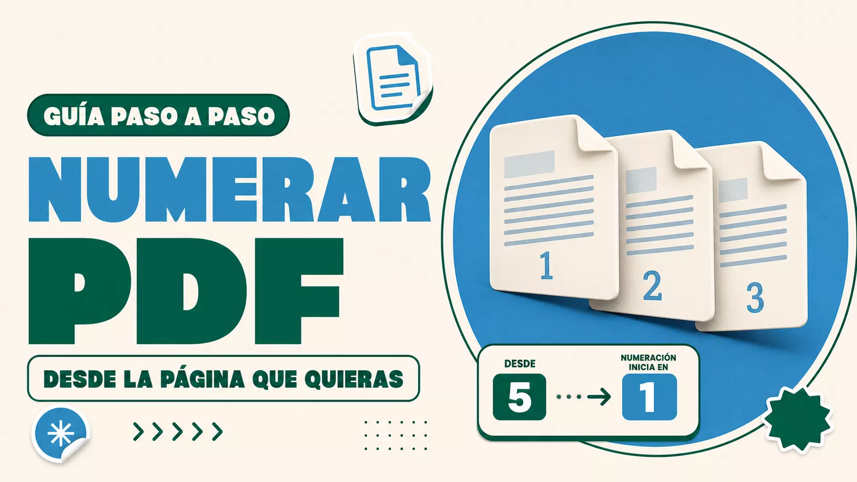 Cómo numerar un PDF desde la página que quieras (paso a paso)