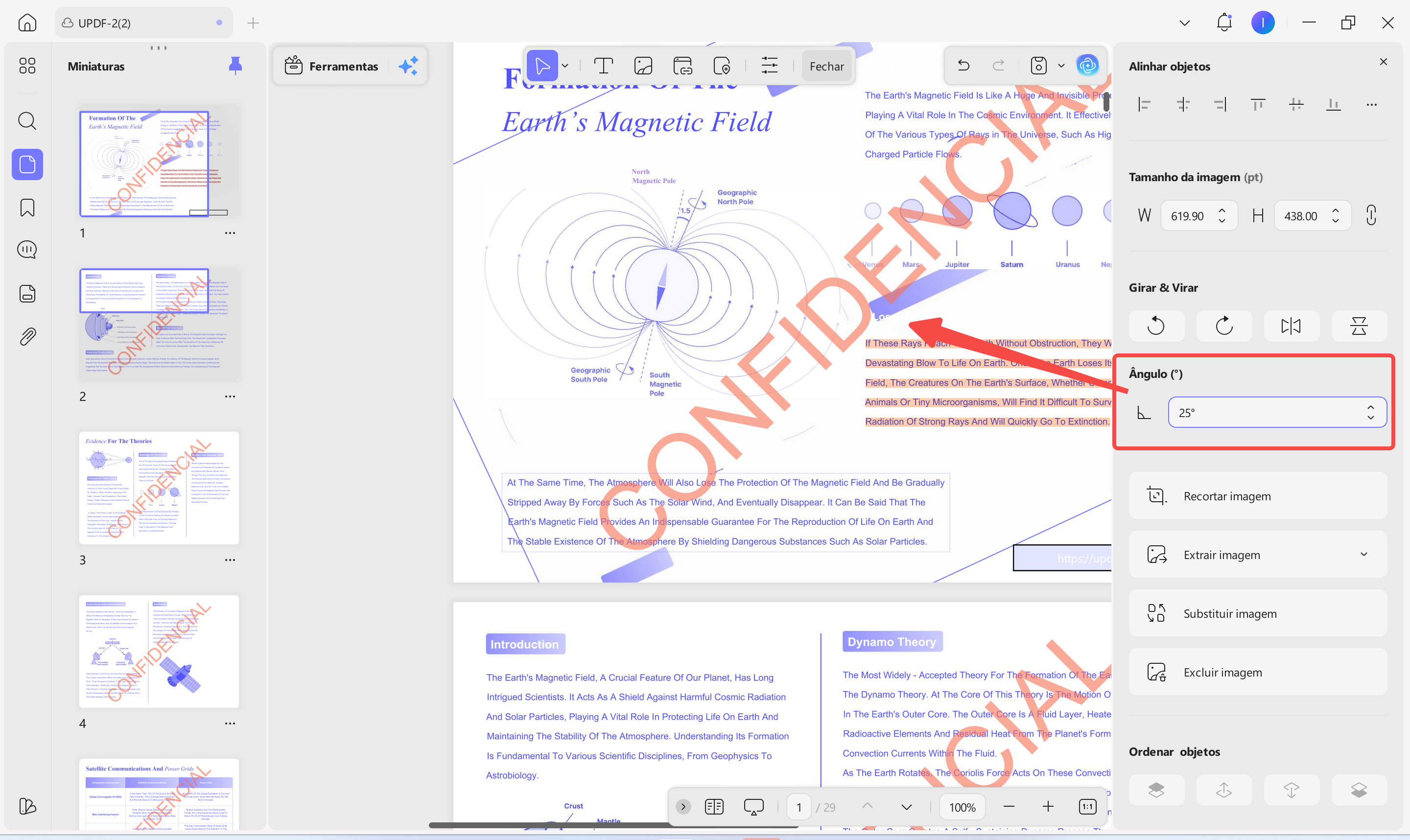 personalize a rotação de imagens e textos