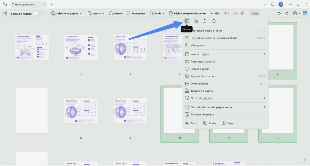 Eliminar páginas en blanco de un PDF con UPDF