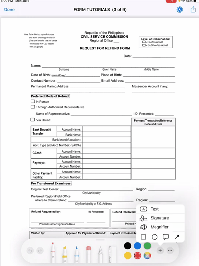 using ipad files app edit pdf