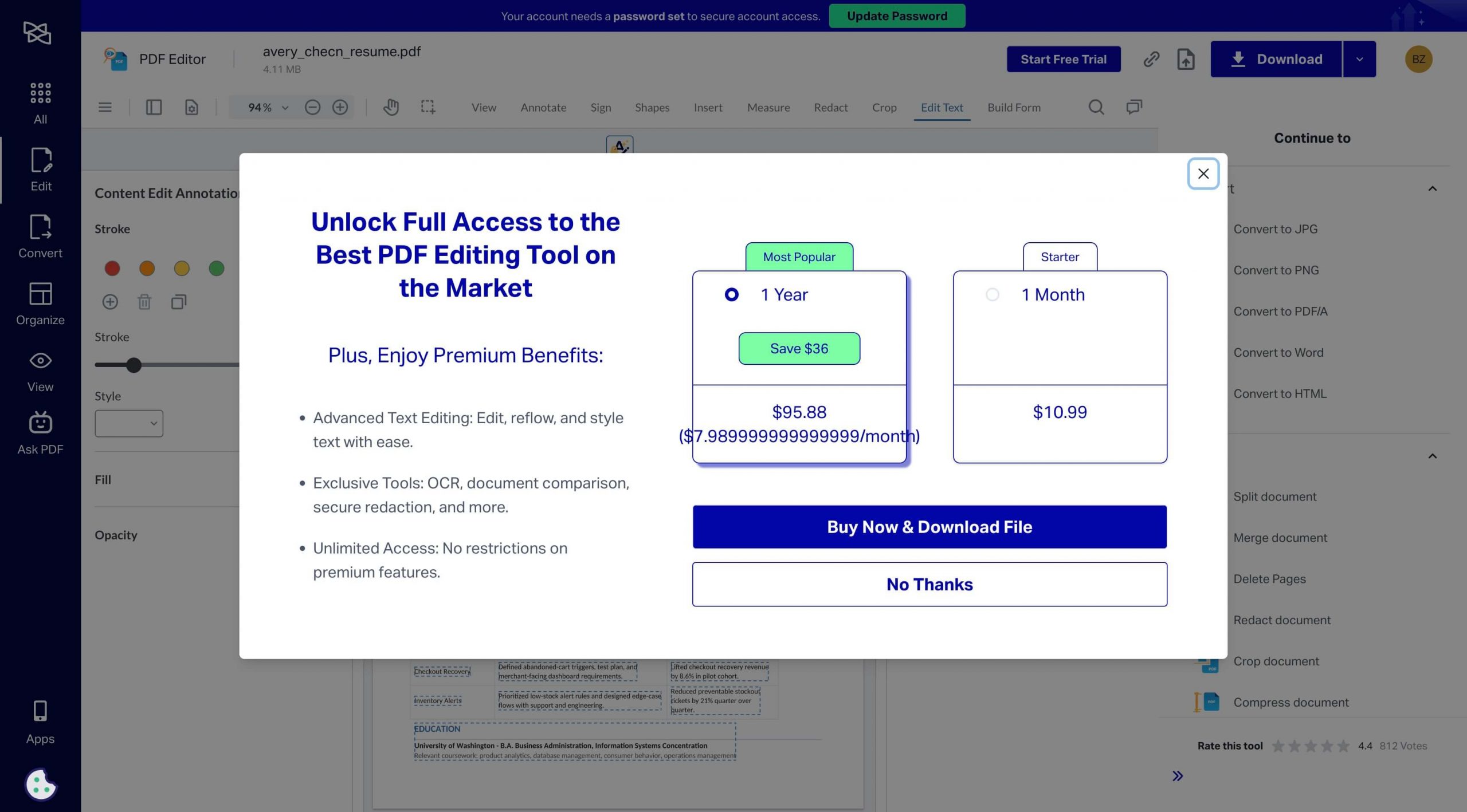 edit pdf online free using Xodo