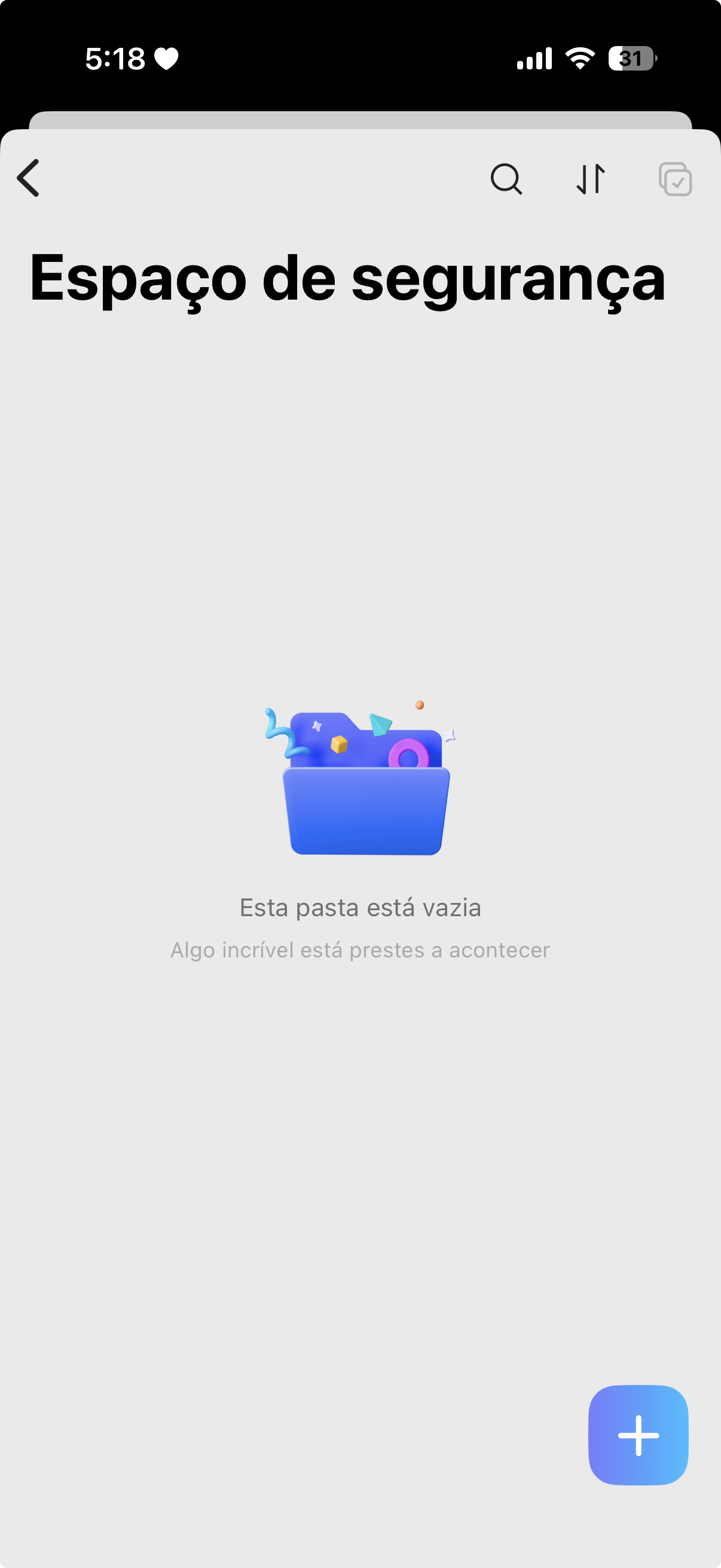 Espaço de Segurança no UPDF