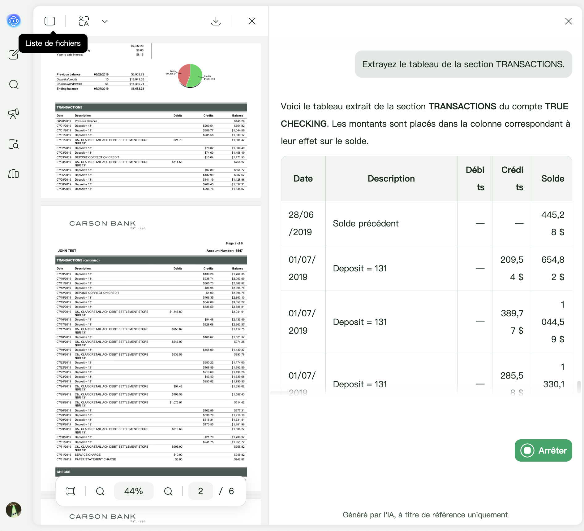 extracteur de table pdf