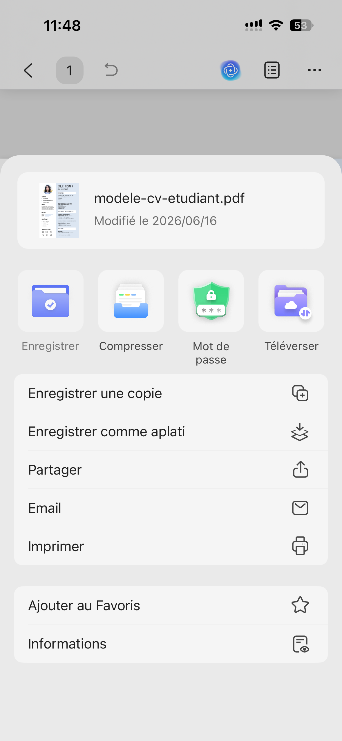 appliquer un mot de passe d’ouverture à un PDF dans UPDF iOS