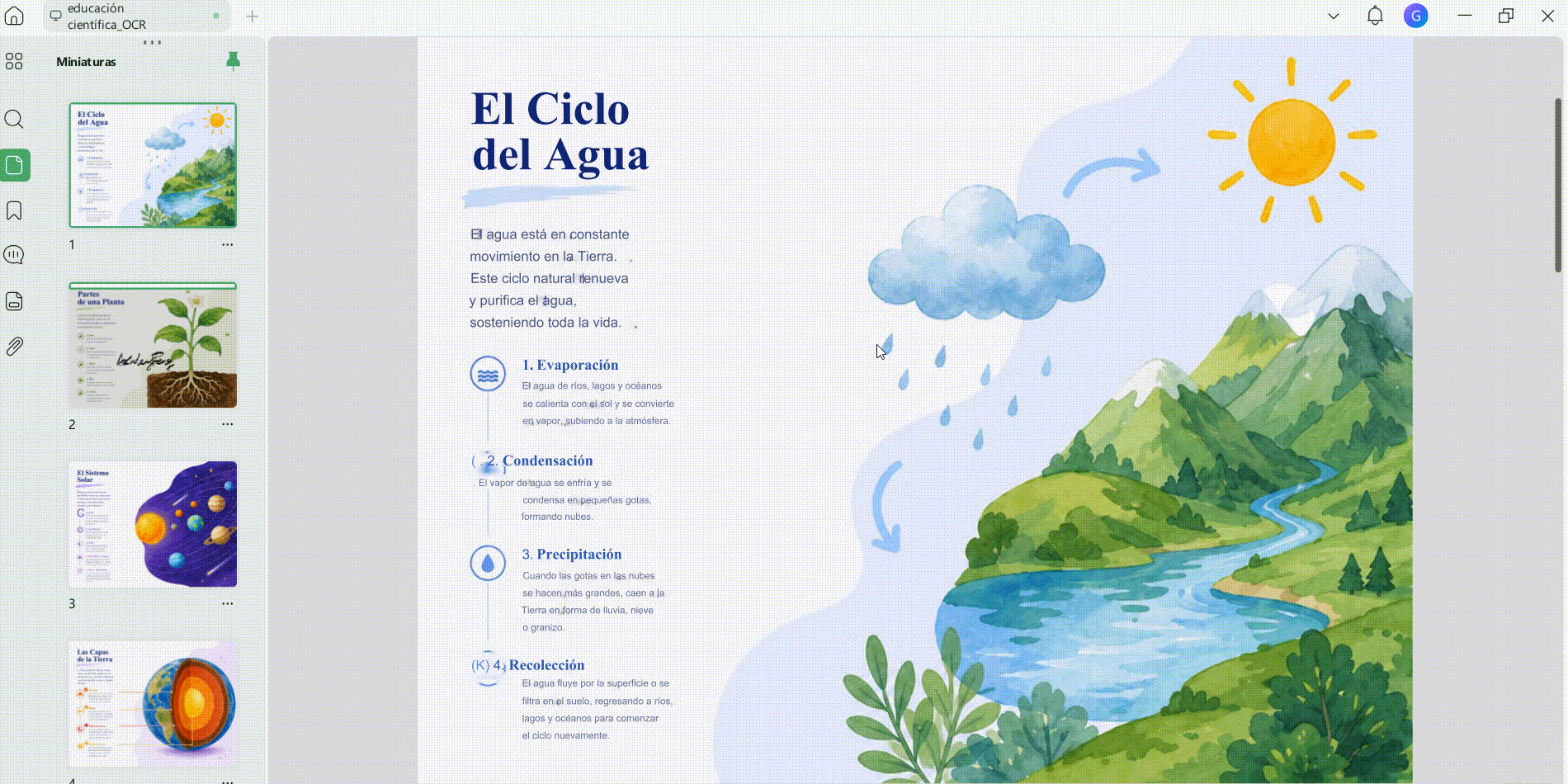 Borrar un texto manualmente en updf