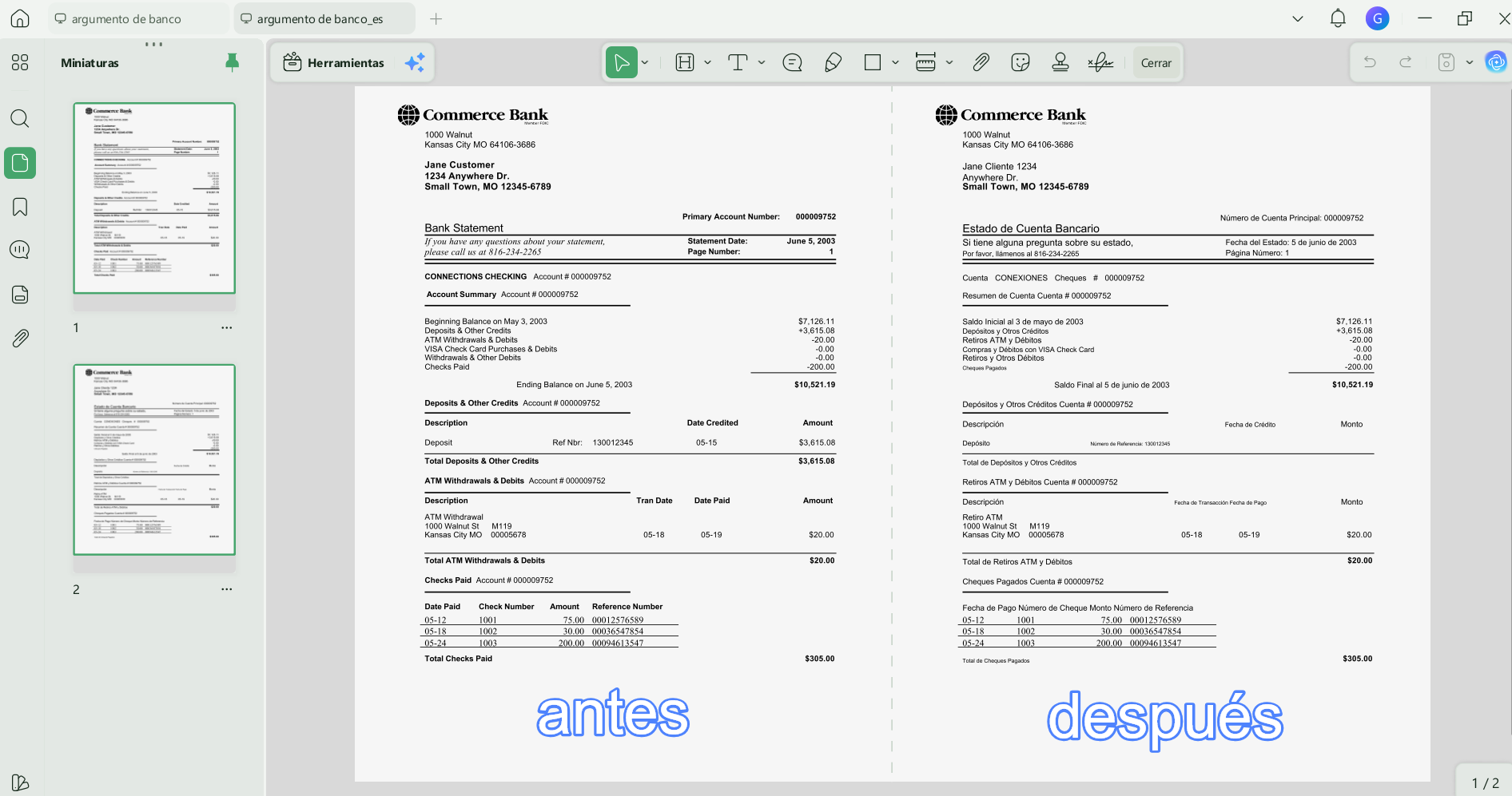 resultado de Traducción completa del documento conservando el diseño
