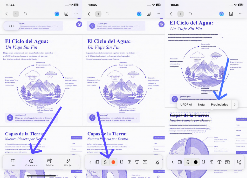 Tachar texto en PDF con UPDF desde el móvil