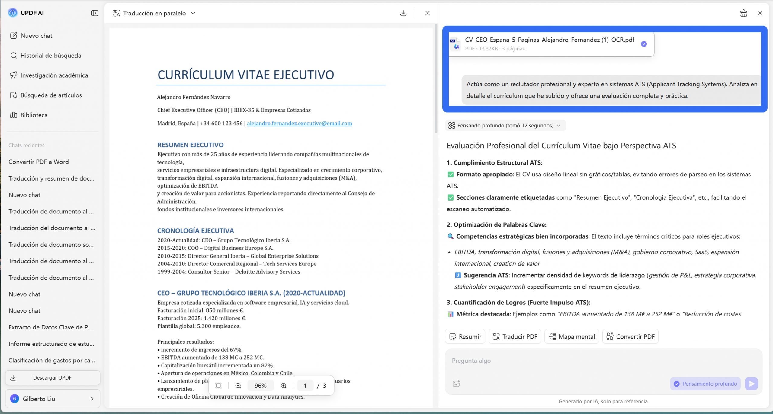 analizador de CV con IA