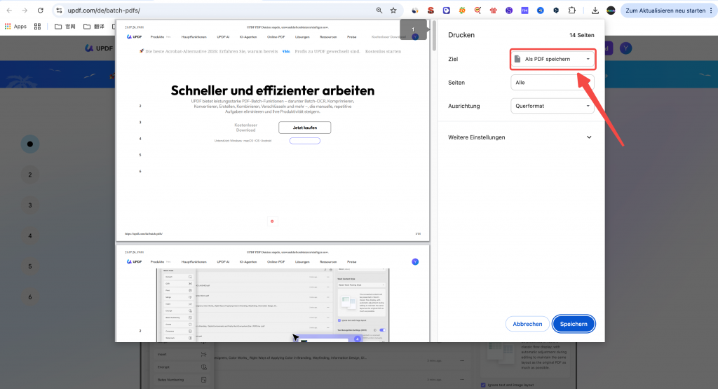 HTML in PDF umwandeln mit dem Browser