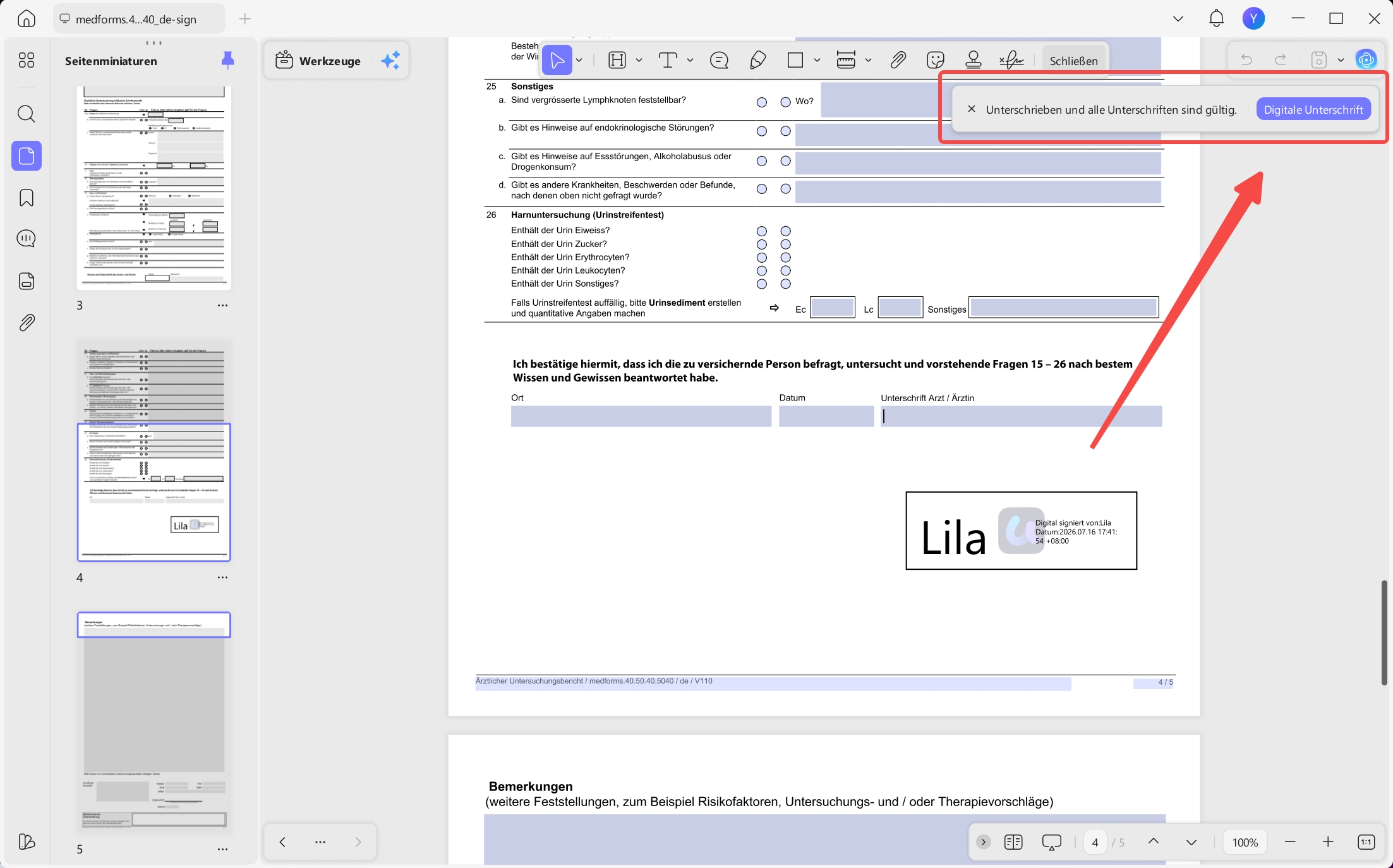 control digital signature detection