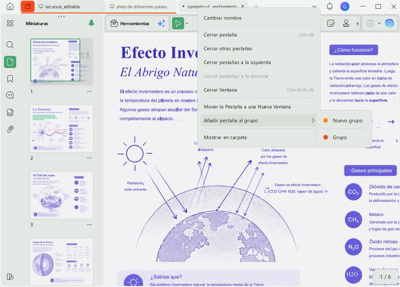 hacer clic derecho para añadirlo en un grupo