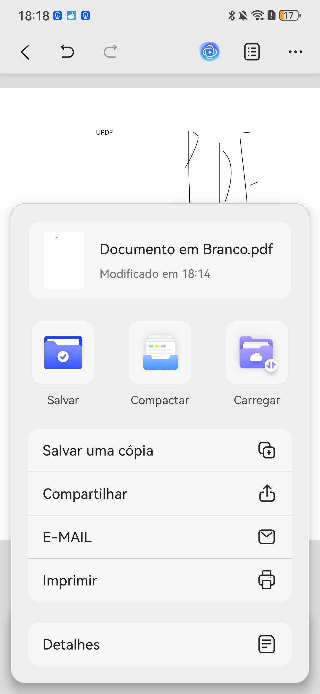 Compartilhar por e-mail no UPDF