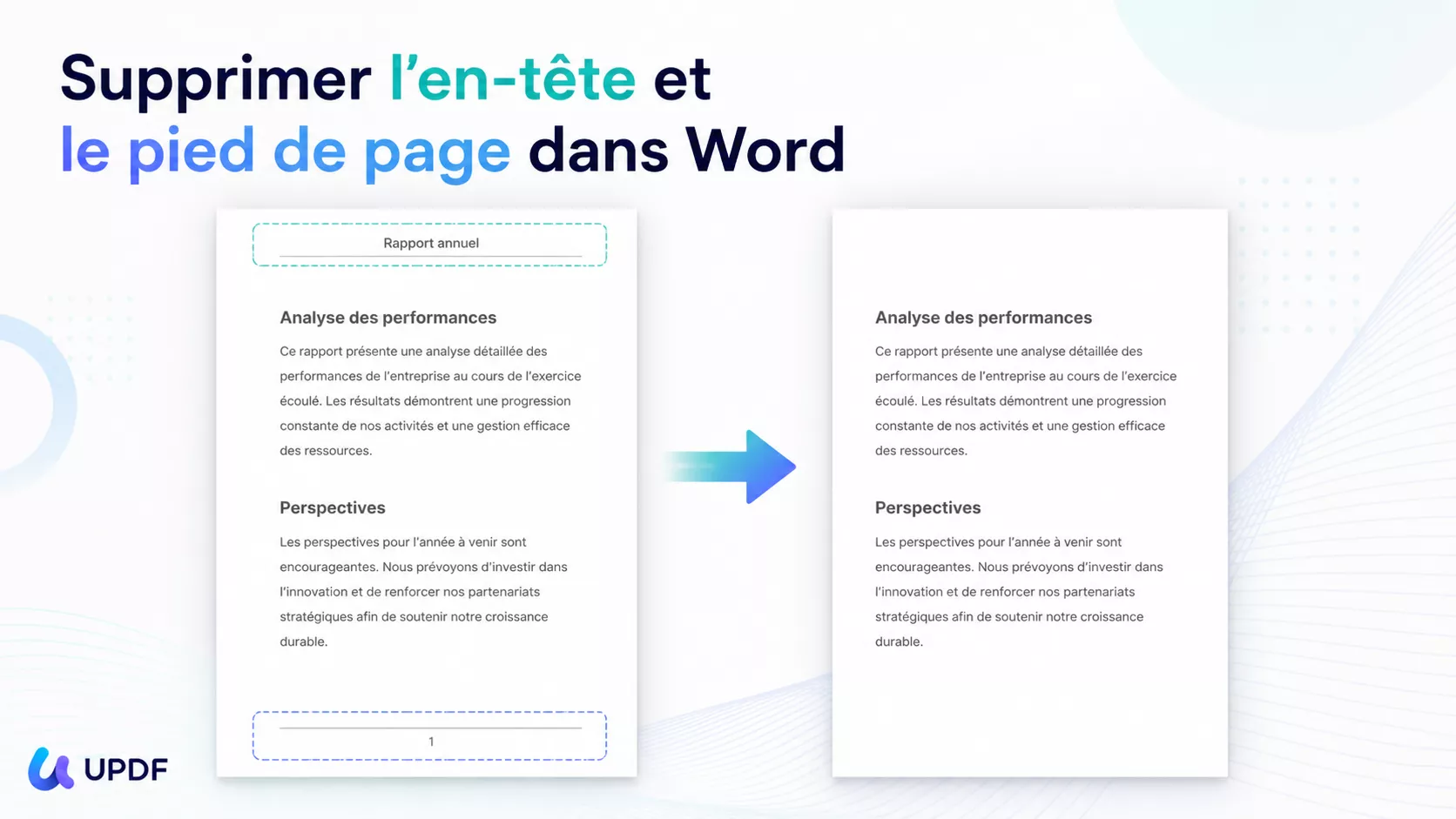 Supprimer un en-tête et un pied de page dans Word