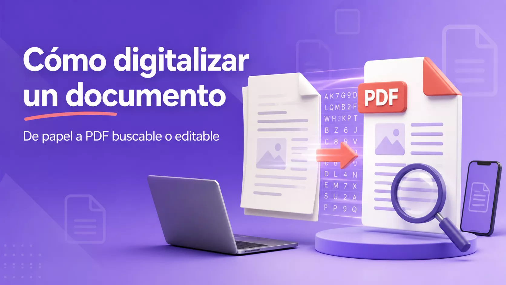 Digitalización de documentos: cómo pasar del papel a un PDF buscable o editable