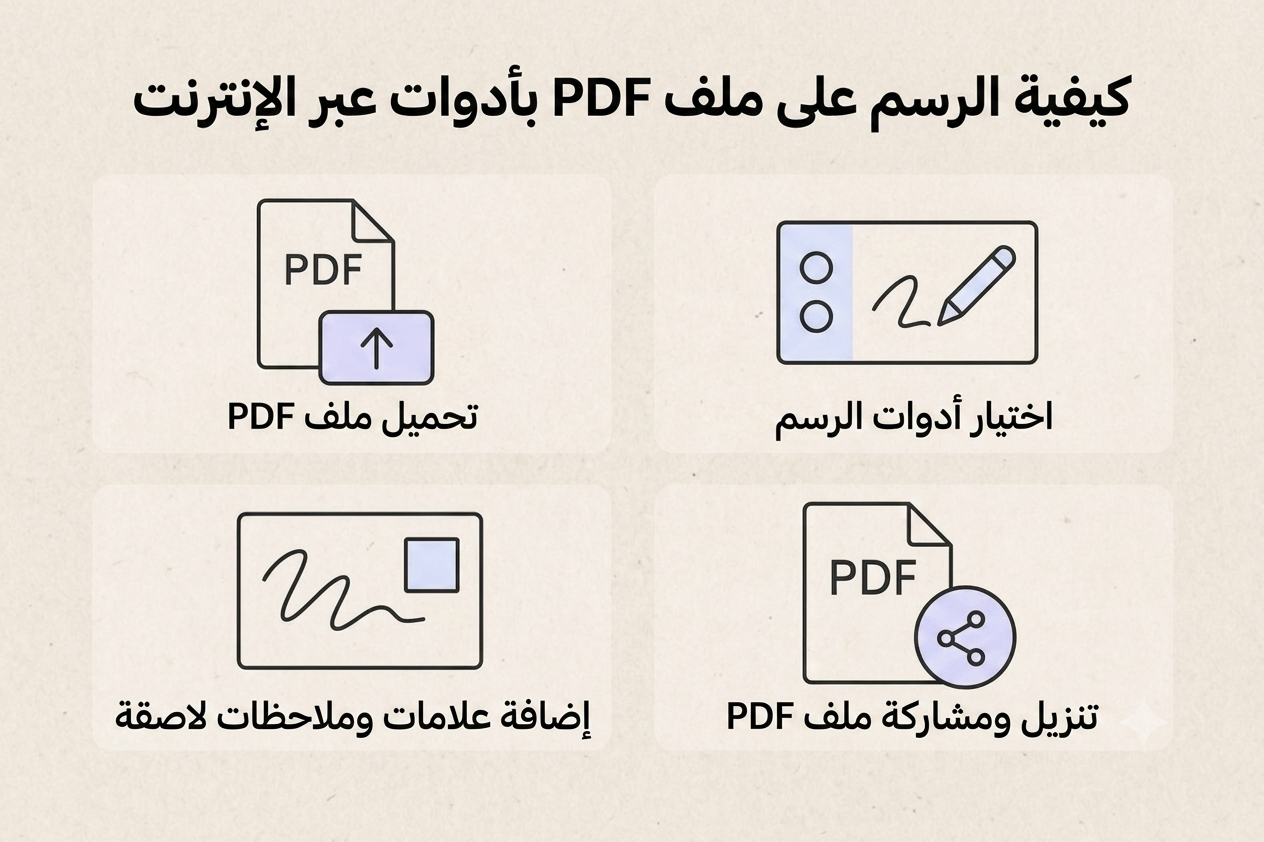 الرسم على PDF أونلاين - مجاني ودون تثبيت