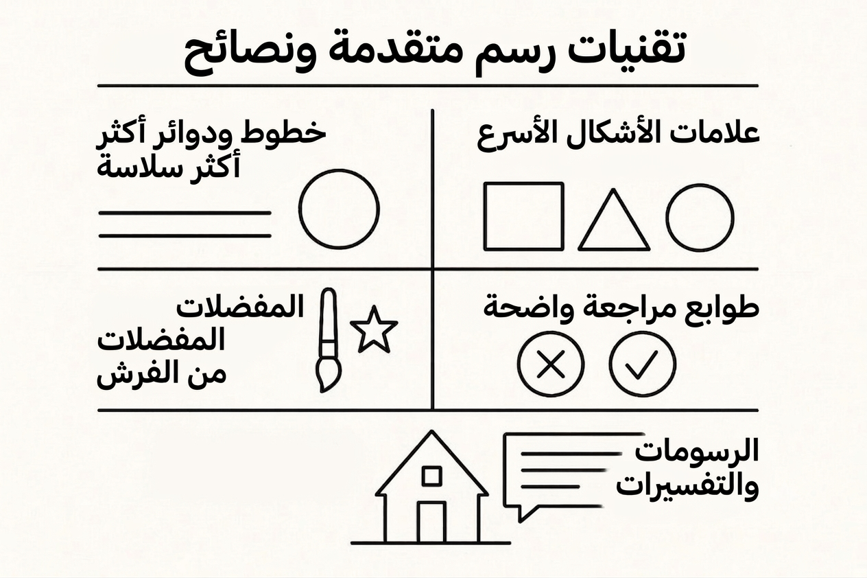 تقنيات ونصائح متقدمة للرسم