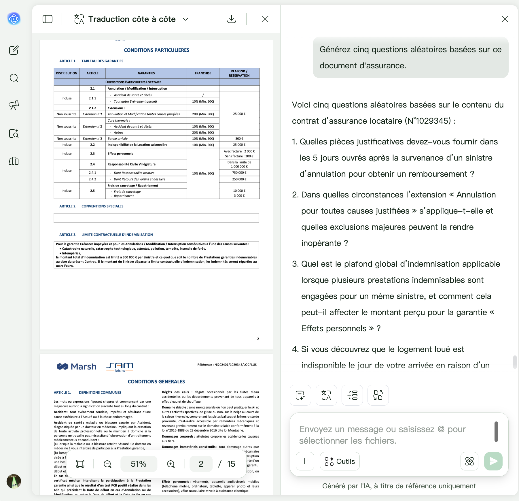 générateur de questions aléatoires