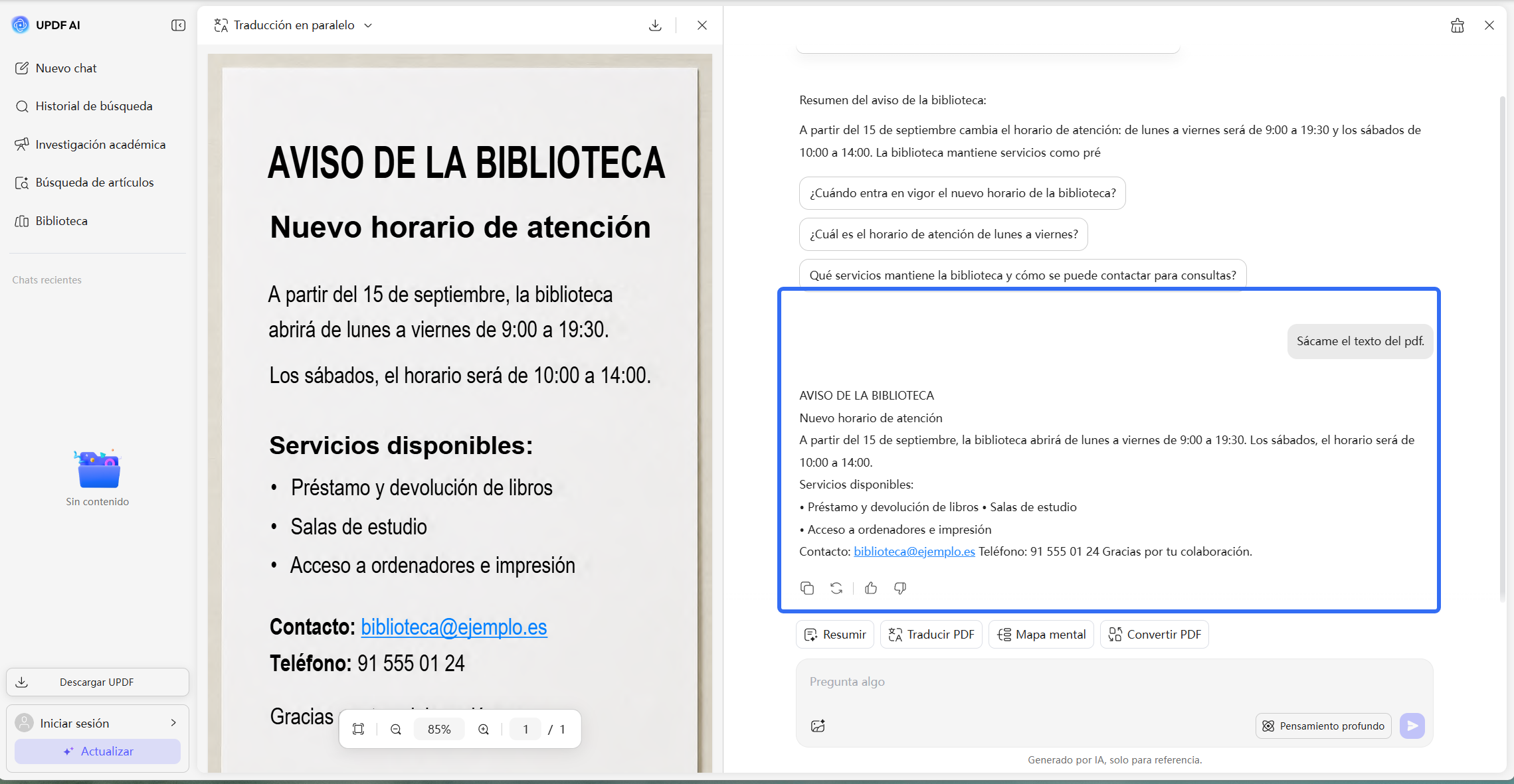 pdf a texto conversor