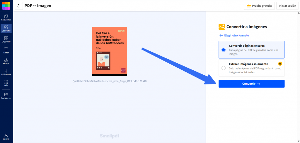 convertir pdf a jpg online con smallpdf 